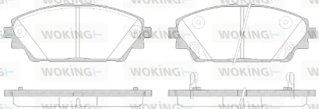 Гальмівні колодки пер. Mazda 3/CX-3 13- (Akebono) WOKING P14693.02