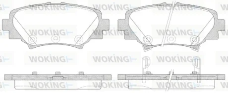 Гальмівні колодки зад. Mazda 3 16- WOKING P14703.02