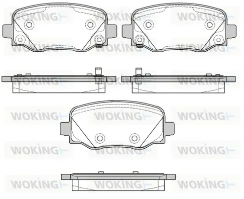 Гальмівні колодки зад. Fiat 500/Jeep Compass/Renegade 14- WOKING P1478302 (фото 1)