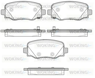 Колодки тормозные диск. задн. WOKING P1478302