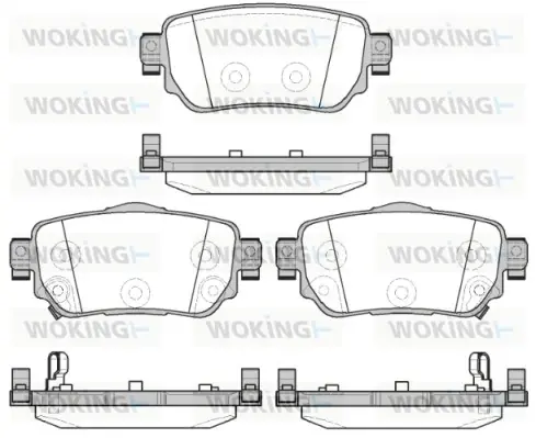 Гальмівні колодки зад. Nissan X-Trail/Qashqai II 13- (TRW) WOKING P1482302 (фото 1)