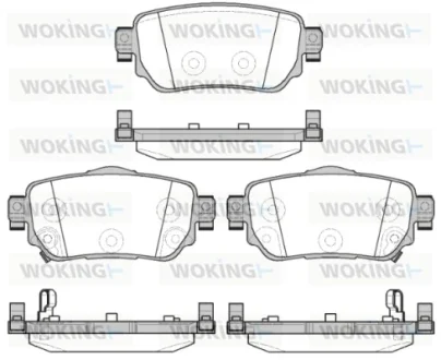 Гальмівні колодки зад. Nissan X-Trail/Qashqai II 13- (TRW) WOKING P1482302