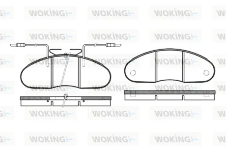 Колодки гальмівні WOKING P1483.02