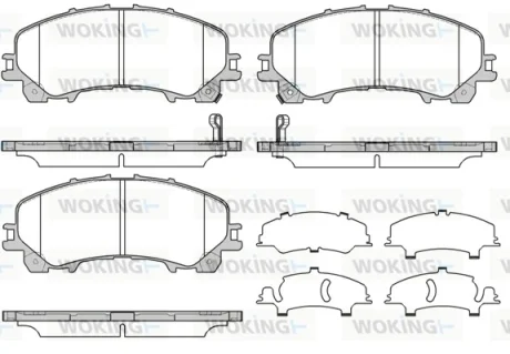 Колодки гальмівні диск. перед. (вир-во Remsa) Nissan X-Trail (14-), Infiniti Q50 (13-) (P15073.12) WOKING P1507312