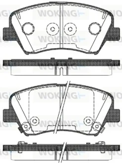 Гальмівні колодки пер. Ceed/Cerato/Elantra/Equus/i30 (09-21) WOKING P1512332