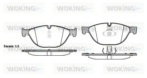 Колодки гальмівні диск. перед. (вир-во Remsa) Bmw 5 2.0 09-,Bmw 5 3.0 09-,Bmw 5 4.4 09- WOKING P15143.00 (фото 1)
