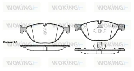 Колодки гальмівні диск. перед. (вир-во Remsa) Bmw 5 2.0 09-,Bmw 5 3.0 09-,Bmw 5 4.4 09-  WOKING P15143.00