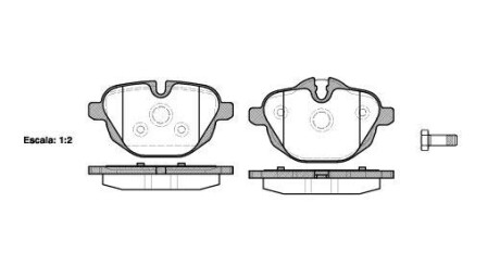 Колодки тормозные диск. задн. (Remsa) Bmw 5 2.0 03-10,Bmw 5 2.0 09-,Bmw 5 2.5 03-10 WOKING P15213.00 (фото 1)