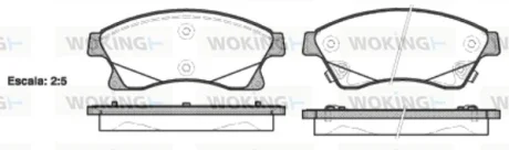 Гальмівні колодки пер. Aveo 11-/Astra J 09- (Bosch) WOKING P1531312