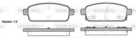 Гальмівні колодки зад. AVEOC/AMPERA/ASTRA 1.3D-2.0D 09- WOKING P15323.02