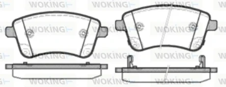 Колодки гальмівні диск. перед. (Remsa) Kia Venga 1.4 10-,Kia Venga 1.6 10- WOKING P15353.02