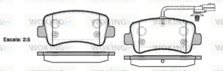 Гальмівні колодки зад. Master/Movano 2.3 10- (спарка) WOKING P15393.01