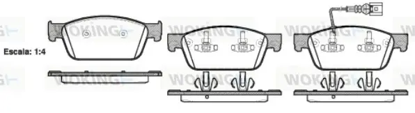 Колодки гальмівні диск. перед. (вир-во Remsa) VW T5 T6 (P15403.01) WOKING P1540301 (фото 1)