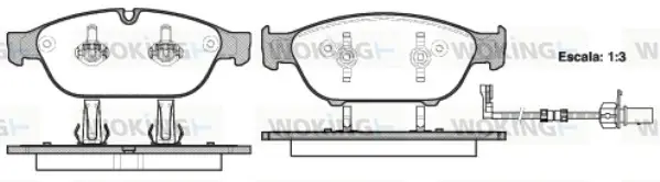 Колодки гальмівні диск. перед. (вир-во Remsa) Audi A6 A7 13>18 A8 11>18 (P15413.02) WOKING P1541302 (фото 1)