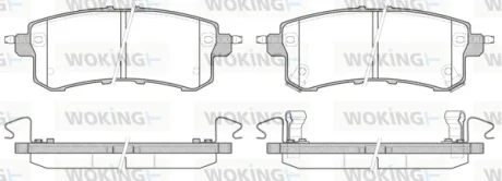 Колодки гальмівні диск. задн. (Remsa) Infiniti Qx56 5.6 10-,Nissan Patrol vi 5.6 10- WOKING P15473.02