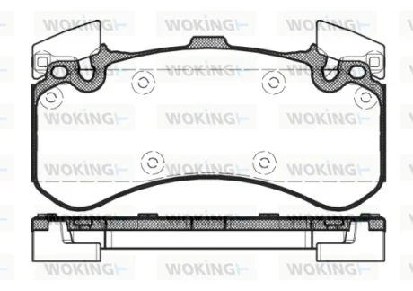 Колодки гальмівні диск. перед. (Remsa) Audi A4 A5 A6 A7 A8 17> (P15633.00) WOKING P1563300