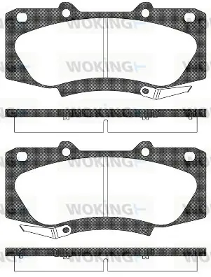 Колодки гальмівні диск. перед. (вир-во Remsa) Toyota Hilux 08>15 (P15683.04) WOKING P1568304 (фото 1)