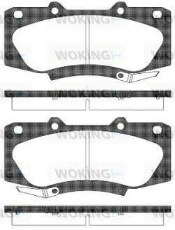 Колодки гальмівні диск. перед. (вир-во Remsa) Toyota Hilux 08>15 (P15683.04) WOKING P1568304