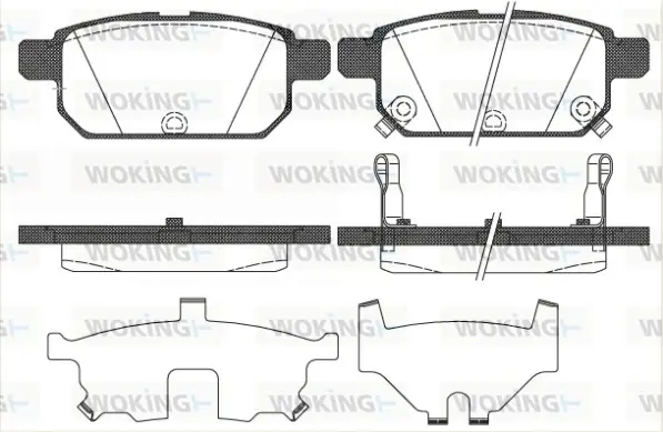 Колодки гальмівні диск. задн. (вир-во Remsa) Suzuki Swift iv 1.2 10-,Suzuki Swift iv 1.3 10- WOKING P15713.02 (фото 1)
