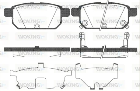 Колодки гальмівні диск. задн. (вир-во Remsa) Suzuki Swift iv 1.2 10-,Suzuki Swift iv 1.3 10-  WOKING P15713.02