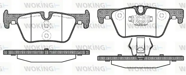 Гальмівні колодки зад. F36/F23/F34/F22/F33/F32/F21/F31/F20/F30 11- WOKING P1576300 (фото 1)