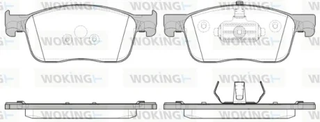 Колодки гальмівні диск. перед. (Remsa) Peugeot Expert III (16-),Citroen Jumpy III (16-), Opel Vivaro C (19-) WOKING P16193.00