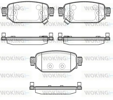 Колодки гальмівні диск. задн. (вир-во Remsa) Mazda 3 1,5d 16>19 (P16313.02) WOKING P1631302 (фото 1)