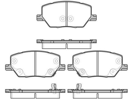 Колодки тормозные диск. перед. (Remsa) Jeep Renegade 1.4 14-,Jeep Renegade 1.6 14- WOKING P17403.02