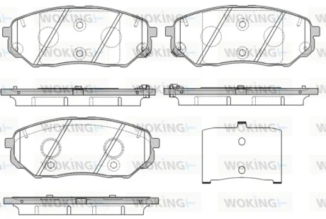 Колодки гальмівні диск. перед. (Remsa) Kia Sorento III 15> (P17613.02) WOKING P1761302
