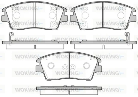 Гальмівні колодки пер. Hyundai Tucson 1.6-2.0 14- WOKING P1776302