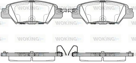 Гальмівні колодки зад. Mazda CX5 2.0-2.5 12- WOKING P1777300