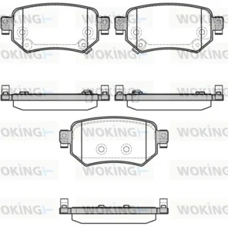 Гальмівні колодки зад. Mazda 6 2.0-2.5 12- WOKING P17823.02
