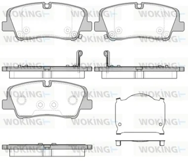 Колодки гальмівні диск. задн. (Remsa) Hyundai H350 2.5d (15-) WOKING P17873.00