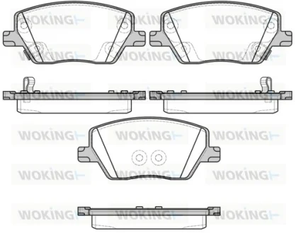 Гальмівні колодки пер. Fiat Tipo 1.3-1.6 16-20 WOKING P1795302