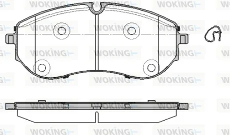 Колодки гальмівні переднi WOKING P19573.00