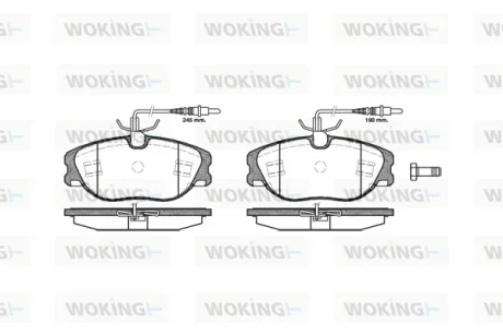 Колодки гальмівні WOKING P2053.44