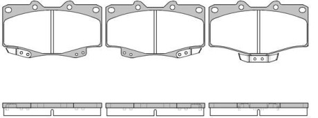 Колодки гальмівні диск. перед. (Remsa) Great wall Safe 2.2 02-09 WOKING P2153.04