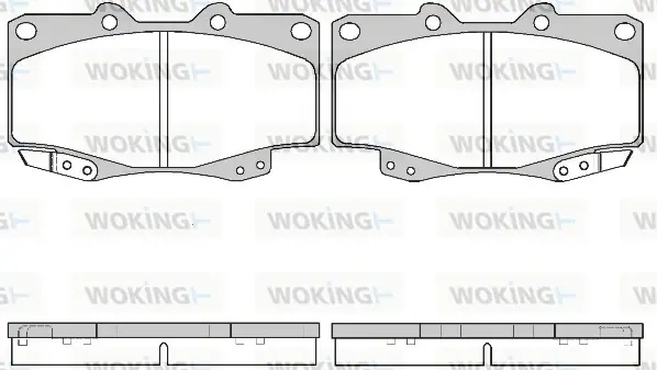 Колодки гальмівні диск. перед. (вир-во Remsa) Toyota Hilux 97>05, 05>15 (P2153.22) WOKING P215322 (фото 1)