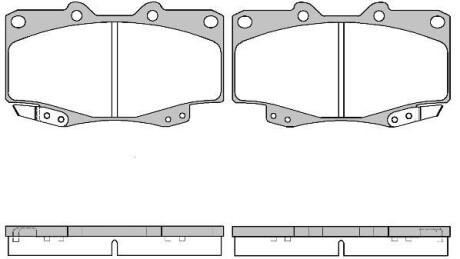 Колодки гальмівні диск. перед. (Remsa) Toyota Hilux 97>05, 05>15 (P2153.22) WOKING P215322