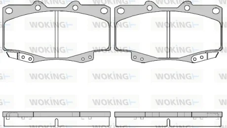 Колодки гальмівні диск. перед. (вир-во Remsa) Toyota Hilux 97>05, 05>15 (P2153.22) WOKING P215322