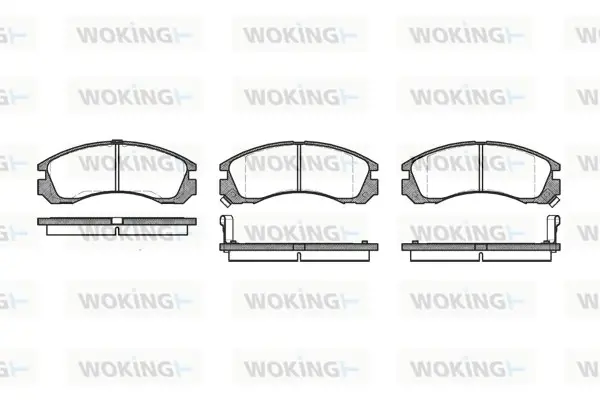 Гальмівні колодки пер. Outlander 12-/Peugeot 4007 07- WOKING P2543.02 (фото 1)