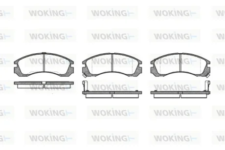 Гальмівні колодки пер. Outlander 12-/Peugeot 4007 07- WOKING P2543.02