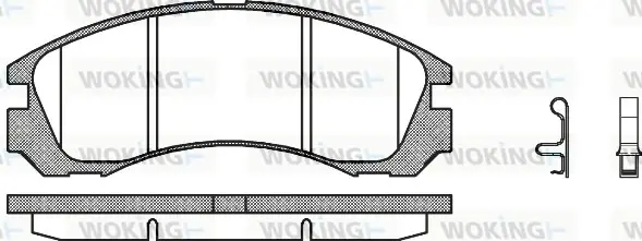 Гальмівні колодки пер. Outlander 12-/Peugeot 4007 07- WOKING P2543.32 (фото 1)