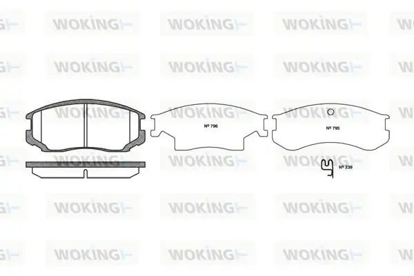 Колодки гальмівні WOKING P2573.22 (фото 1)