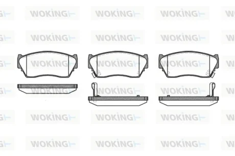 Колодки гальмівні WOKING P2643.02