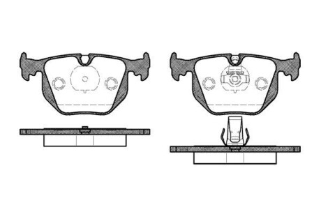 Колодки тормозные дисковые BMW X5e53 X3e83 3e46 7e38 / задн (P2813.20) WOKING P281320