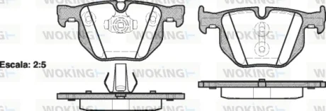 Гальмівні колодки зад. X F16/X F15/X E71/X E70 06-19 WOKING P2813.61