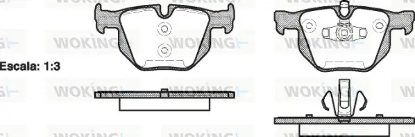 Колодки гальмівні диск. задн. (вир-во Remsa) BMW 3e90 (P2813.70) WOKING P281370 (фото 1)