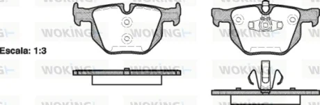 Колодки гальмівні диск. задн. (вир-во Remsa) BMW 3e90 (P2813.70) WOKING P281370