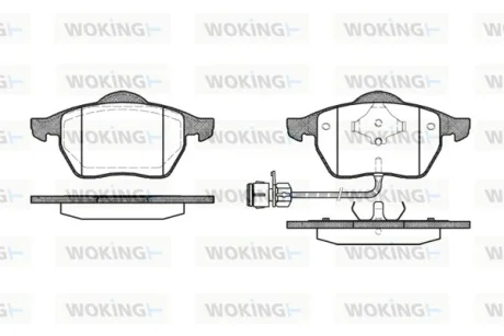 Гальмівні колодки пер. 100/200/A4/A6/Passat 79-01 WOKING P2903.02
